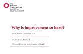 Why is improvement so hard? Martin Marshall Clinical Director and Director of R&D HQIP Annual Conference 2010.