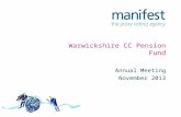 Warwickshire CC Pension Fund Annual Meeting November 2013.