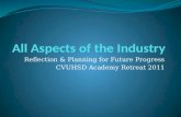Reflection & Planning for Future Progress CVUHSD Academy Retreat 2011.