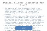 Digital Fluency Diagnostic for Staff The purpose of this diagnostic tool is to support individual staff efforts to improve their digital fluency. It can.