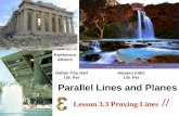 Parallel Lines and Planes Dallas City Hall I.M. Pei Parthenon Athens Havasu Falls I.M. Pei Lesson 3.3 Proving Lines