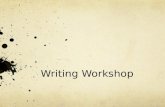 Writing Workshop. What do YOU write? Benefits of writing Being a “good” writer Writing more = improved, deeper writing Better writer= better thinker.
