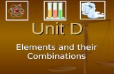 Unit D Elements and their Combinations. What is matter? a. Something that has mass and takes up space b. Something that is important c. Something that.