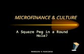 Hendricks & Associates MICROFINANCE & CULTURE A Square Peg in a Round Hole?