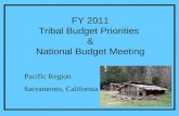 FY 2011 Tribal Budget Priorities & National Budget Meeting Pacific Region Sacramento, California.