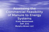 Assessing the Commercial Feasibility of Manure to Energy Systems Kraig Westerbeek AVP, EHS Murphy-Brown LLC.