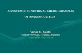 A SYSTEMIC FUNCTIONAL MICRO-GRAMMAR OF SPANISH CLITICS Víctor M. Castel Conicet y UNCuyo, Mendoza, Argentina vcastel@lab.cricyt.edu.ar.