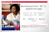 Northeastern NC’s AgAdvantage State of the Region February 25, 2011 Dr. Johnny C. Wynne Dean.