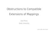 Obstructions to Compatible Extensions of Mappings Duke University Joint with John Harer Jose Perea.