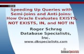 1 Speeding Up Queries with Semi-Joins and Anti-Joins: How Oracle Evaluates EXISTS, NOT EXISTS, IN, and NOT IN Roger Schrag Database Specialists, Inc. .