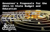 Governor’s Proposals for the 2013-14 State Budget and Education Association of California Community College Administrators/ Association of Chief Business.