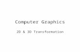 Computer Graphics 2D & 3D Transformation. 2D Transformation transform composition: multiple transform on the same object (same reference point or line!)