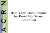 Help Your Child Prepare for Post-High School Education.