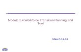 Module 2.4 Workforce Transition Planning and Tool March 16-18.