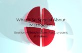 What’s So Special About Methodism Session 4: Methodism: Past, present & Future.