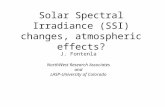 Solar Spectral Irradiance (SSI) changes, atmospheric effects? J. Fontenla NorthWest Research Associates and LASP-University of Colorado.