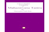 A Prose English Translation of Mahanirvana Tantra-Manmatha Nat Dutt