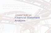 Financial Statement Analysis CHAPTER 14. 14-2 Introduce the standard financial ratios from the accounting data –Including profitability ratios, asset.