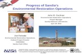 1 Progress of Sandia’s Environmental Restoration Operations John R. Cochran Environmental Restoration Operations Project Manager Sandia National Laboratories.