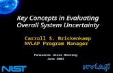 Key Concepts in Evaluating Overall System Uncertainty Carroll S. Brickenkamp NVLAP Program Manager Panasonic Users Meeting June 2001.
