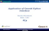 Koichi Murakami Geant4 Users Conference – LIP / Lisboa (9/Oct./2006) Application of Geant4 Python Interface Koichi Murakami KEK / CRC Let's start with.