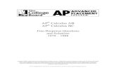 AP Calculus Solutions 1977-1988
