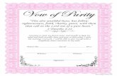Girls Vow of Purity Certificate