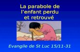 La parabole de lenfant perdu et retrouvé Evangile de St Luc 15/11-31.