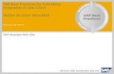 SAP Best Practices for Subsidiary Integration in One Client Ventes de stock délocalisé EHP4 pour SAP ERP 6.0 SAP Business All-in-One.