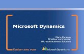 Microsoft Dynamics Marie Canzano Directeur commercial Microsoft Business Solutions.
