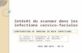 Intérêt du scanner dans les infections cervico-faciales O. ZRAYER, S. ESSEGHAIER, W. SOLTANA, I. BELHASSEN, C. CHAMMAKHI, MH. DAGHFOUS Hopital Habib Thameur,