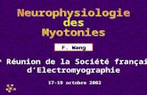26 e Réunion de la Société française dElectromyographie F. Wang 17-19 octobre 2002.