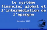 MH BOUCHET/CERAM (c) Septembre 2007 Le système financier global et lintermédiation de lépargne.