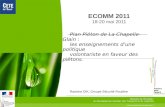 ECOMM 2011 18-20 mai 2011  Ministère de l'Écologie, du Développement durable, des Transports et du Logement Plan Piéton.