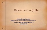 1 Calcul sur la grille Module optionnel Master de recherche informatique Université de Montpellier 2 2005/2006.