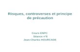 Risques, controverses et principe de précaution Cours ENPC Séance n°8 Jean-Charles HOURCADE.