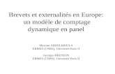 Brevets et externalités en Europe: un modèle de comptage dynamique en panel Myriam ABDELMOULA ERMES (CNRS), Université Paris II Georges BRESSON ERMES (CNRS),