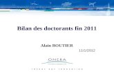 Bilan des doctorants fin 2011 Alain BOUTIER 11/1/2012