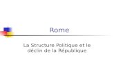 Rome La Structure Politique et le déclin de la République.