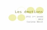 Les émotions IFSI 1 ère année 2012 Corinne Bécot.