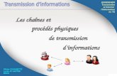 ENSEIGNER Transmettre et Stocker lInformation en TS Olivier CHAUMETTE Lycée JP SARTRE BRON Les chaînes et procédés physiques de transmission dinformations.