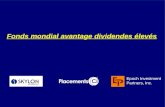 Fonds mondial avantage dividendes élevés Epoch Investment Partners, Inc.