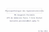 Physiopathologie des Hypersensibilités MA Gougerot-Pocidalo UFR de médecine Paris 7-Site Bichat marianne.pocidalo@bch.aphp.fr 16 Nov 2012.