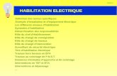 HABILITATION ELECTRIQUE DIAPO 1 Définition des termes spécifiques Exemple dinstallation et déquipement électrique Les différents niveaux dhabilitation.
