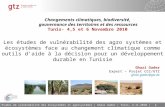 Etudes de vulnérabilité des écosystèmes et agrosystèmes | Ghazi Gader | Tunis, 4-11-2010 | 1 Les études de vulnérabilité des agro systèmes et écosystèmes.