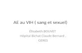 AE au VIH ( sang et sexuel) Élisabeth BOUVET Hôpital Bichat Claude Bernard, GERES.