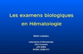 Les examens biologiques en Hématologie Rémi Letestu Laboratoire dHématologie CHU Avicenne UFR SMBH DCEM1 (2006-07)