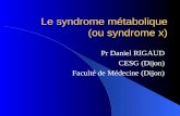 Le syndrome métabolique (ou syndrome x) Pr Daniel RIGAUD CESG (Dijon) Faculté de Médecine (Dijon)