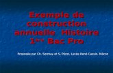 Exemple de construction annuelle Histoire 1ère Bac Pro Proposée par Ch. Sormay et S. Pérot, Lycée René Cassin, Mâcon.