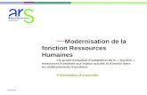 XX/XX/XX Modernisation de la fonction Ressources Humaines Un projet mutualisé dadaptation de la « fonction » ressources humaines aux enjeux actuels et.